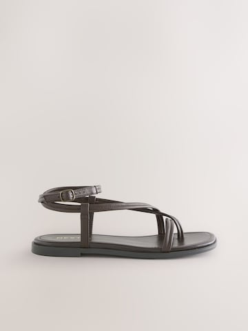 Next T-bar sandals 'Forever Comfort' in Brown