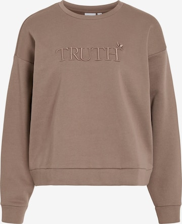 VILA Sweatshirt 'VIElsk' in Bruin: voorkant