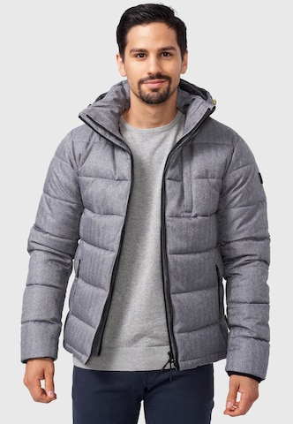 INDICODE JEANS Winter Jacket 'Hebert' in Grey: front