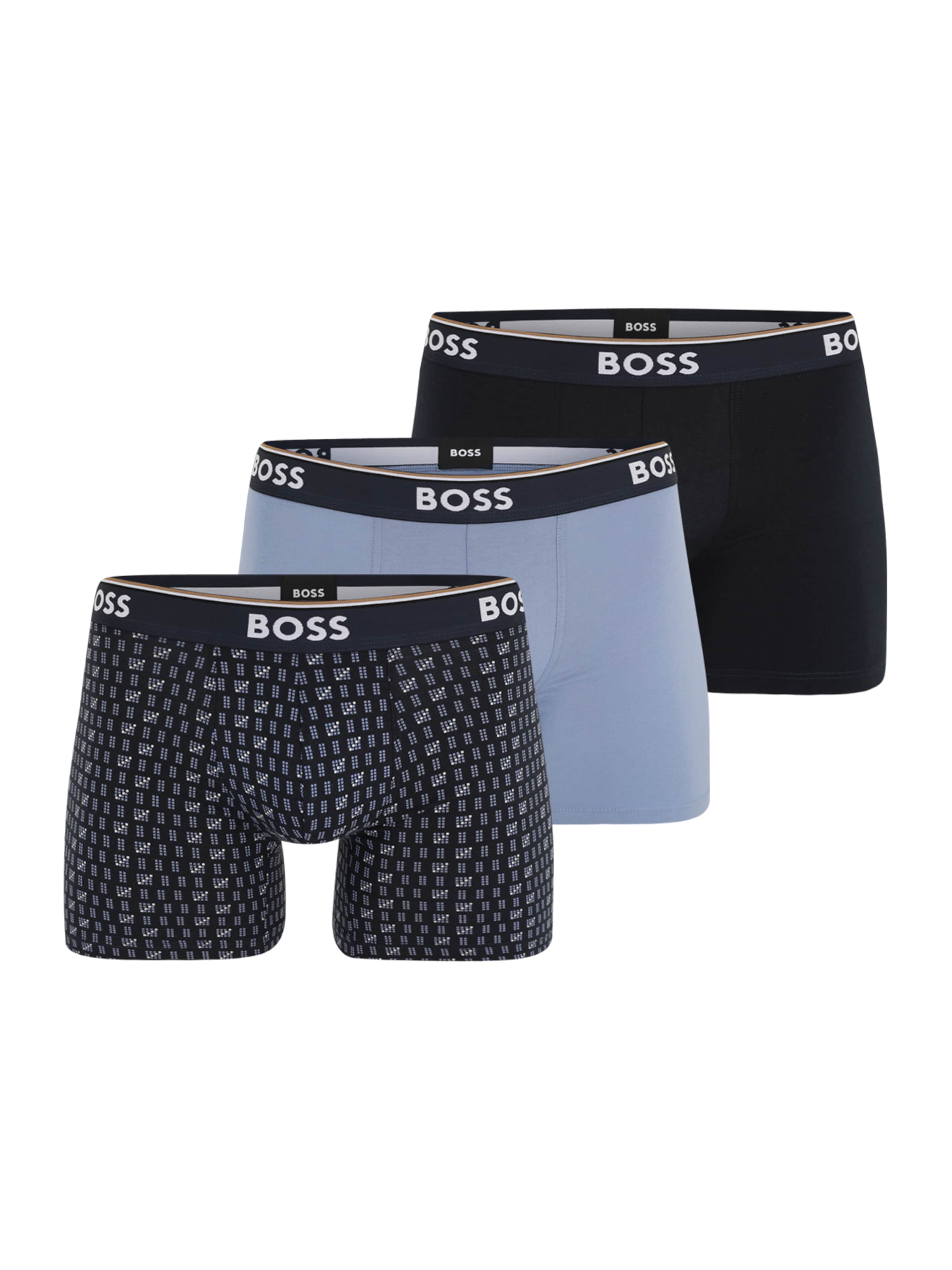 BOSS Boksershorts 'Power Des' i blå: forside