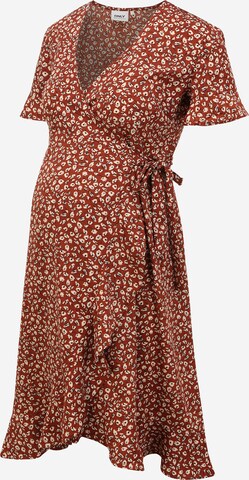 Only Maternity Dress 'Olivia' in Brown: front