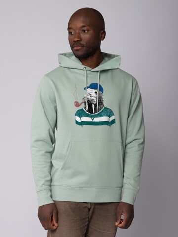 Watapparel Sweatshirt 'Walross' in Green: front