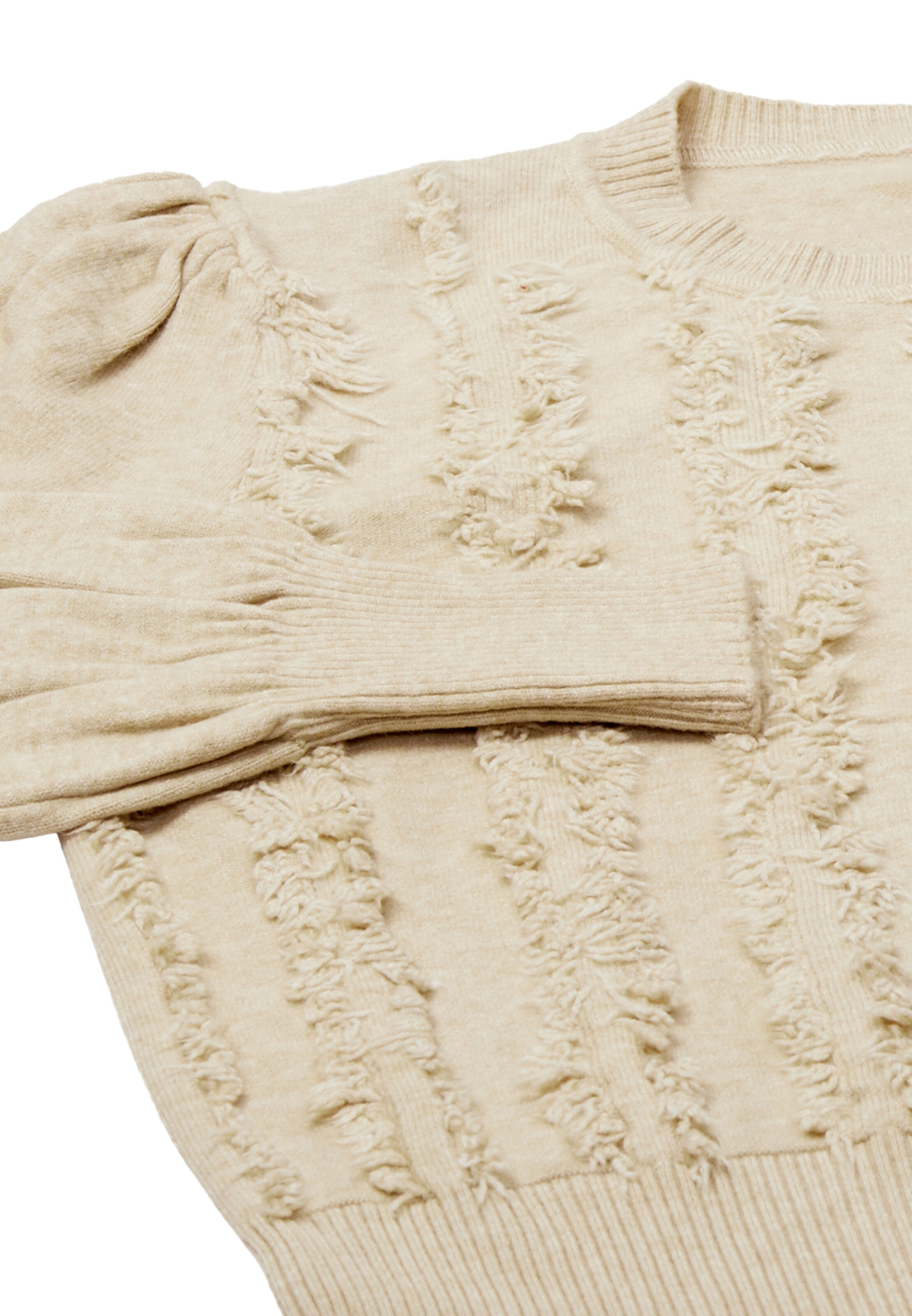 NAEMI - Casaco de malha em bege