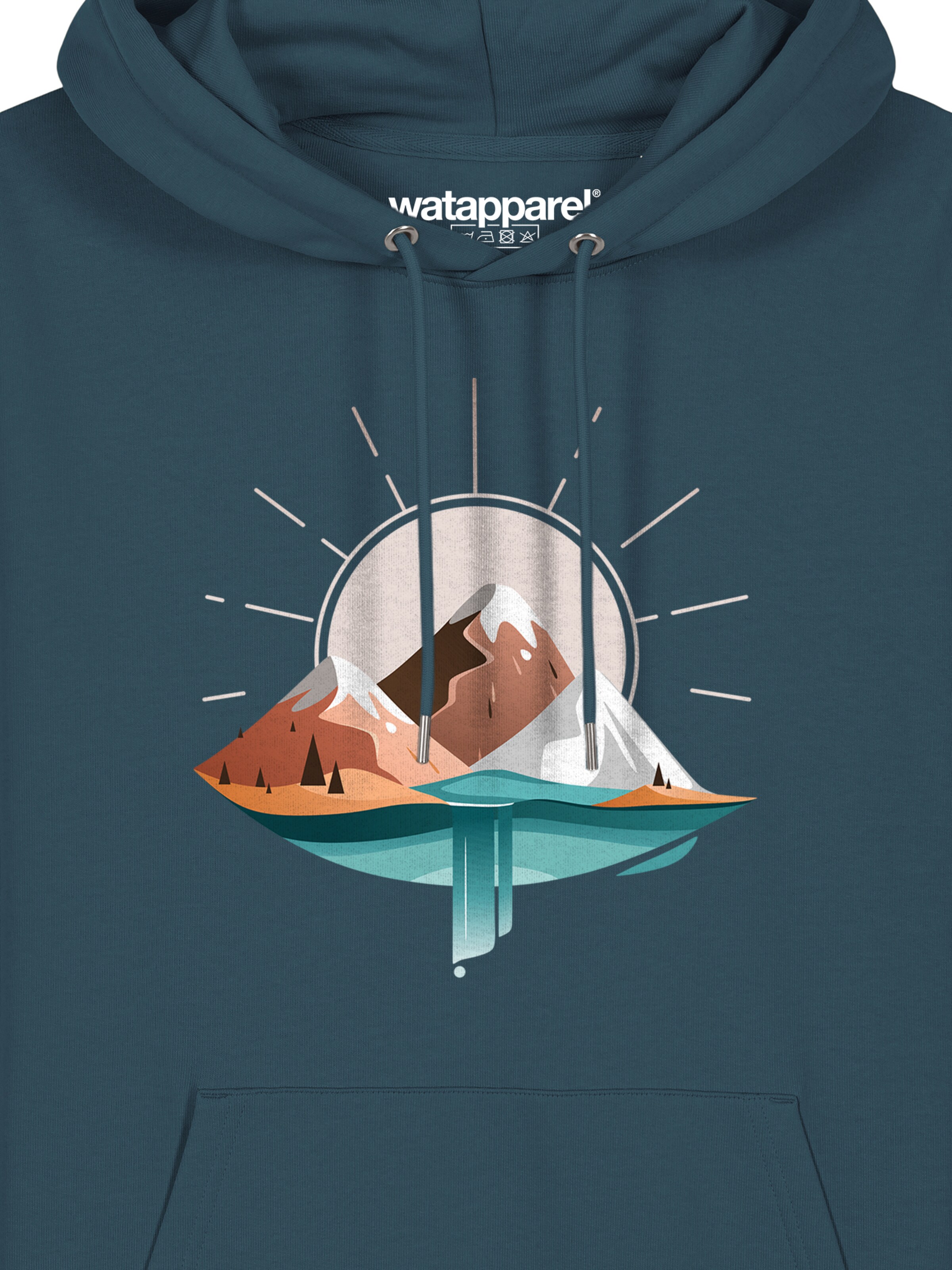 Sweat-shirt ' Sunrise & Lake ' Watapparel en bleu