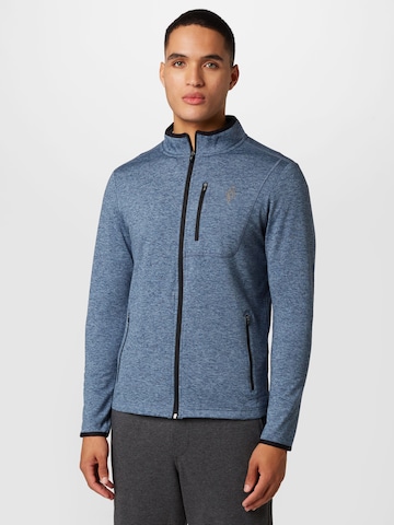 SKECHERS Sports sweat jacket in Blue: front