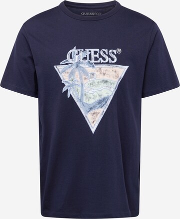 GUESS - Camisa em azul: frente