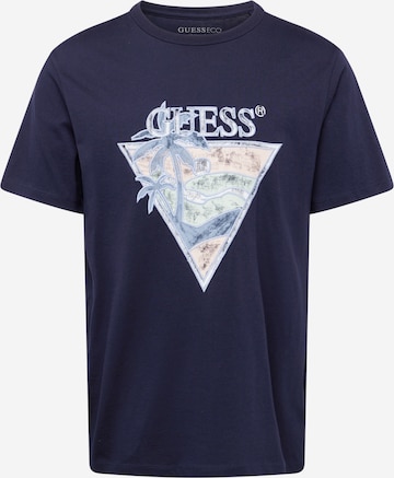 GUESS Shirt in Blauw: voorkant