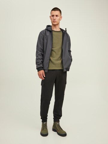 JACK & JONES - Tapered Calças cargo 'GORDON SHARK' em preto