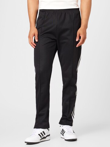 Coupe slim Pantalon 'Adicolor Classics Beckenbauer' ADIDAS ORIGINALS en noir : devant