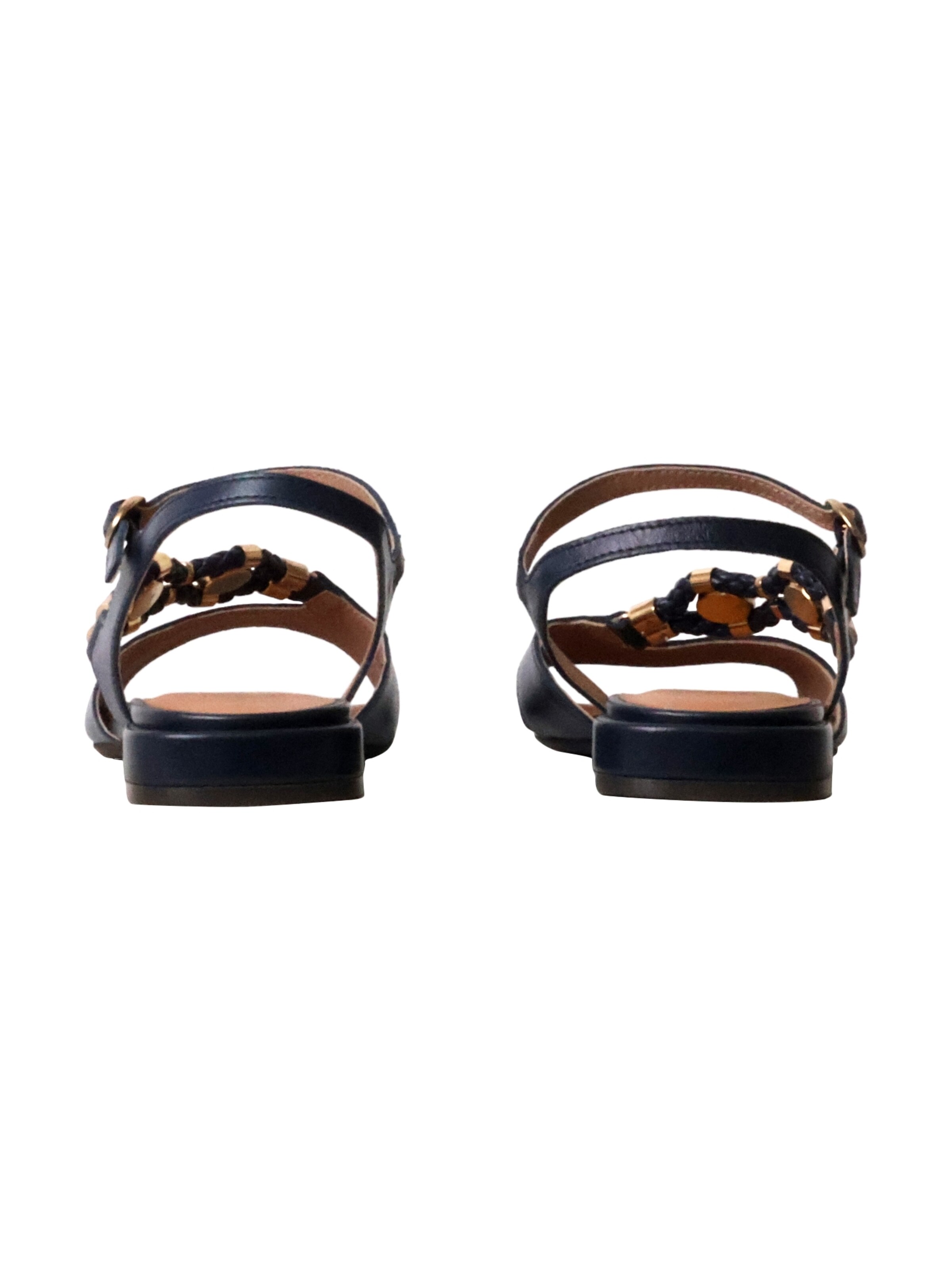 Emilie Karston Sandale 'Clemence Ledersandalen' in Blau