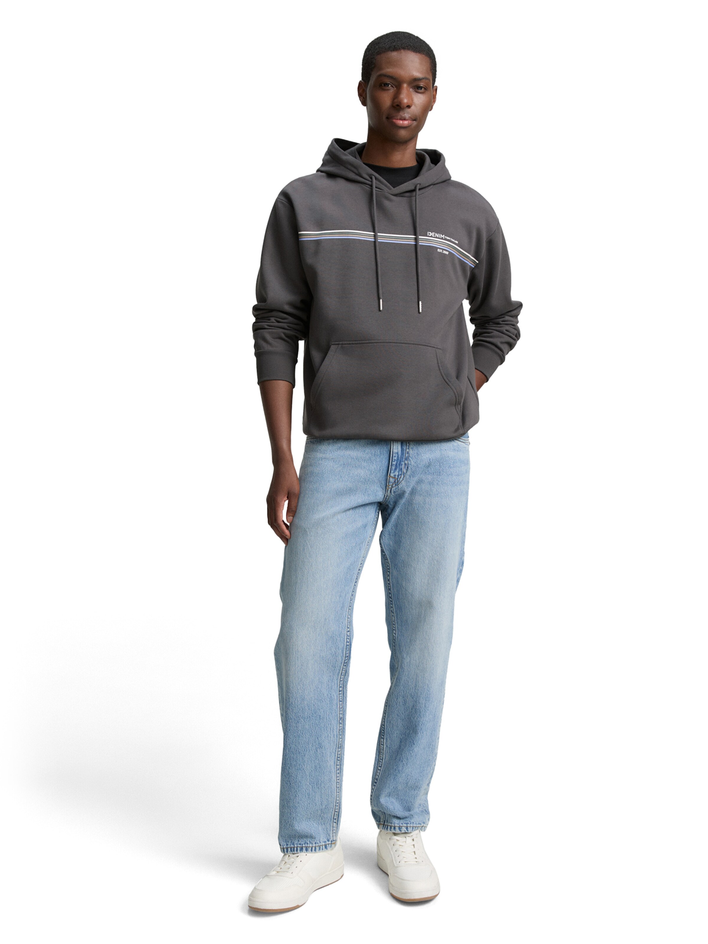 TOM TAILOR DENIM Sweatshirt in Grey