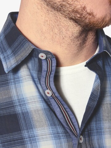 Jan Vanderstorm Comfort fit Button Up Shirt 'Kaitar' in Blue