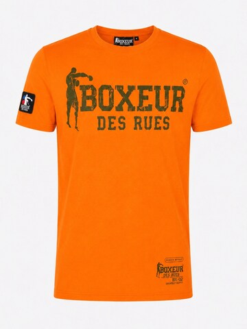 Boxeur des Rues Shirt 'Herren T-Shirt 3er-Pack Boxeur des Rues Slim Fit: Blau, Weißes Logo + Schwarz, Weißes Logo + Intensives Orange'‌‌‌‌‌ in Mischfarben