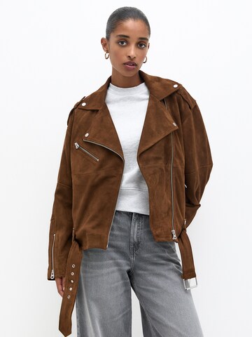 Pull&Bear Between-Season Jacket in Brown: front