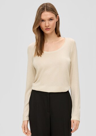 Pull-over s.Oliver BLACK LABEL en beige : devant