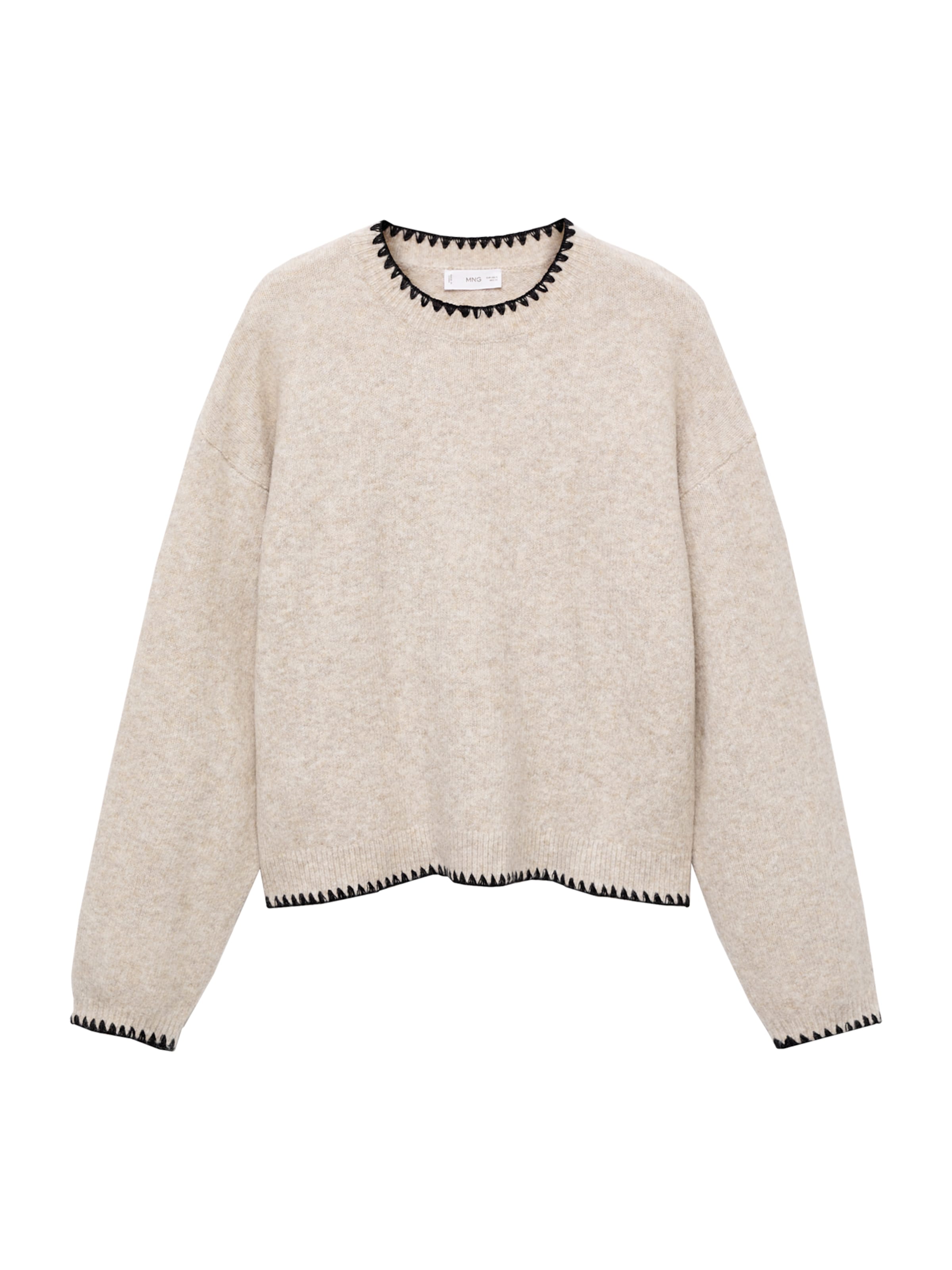 MANGO TEEN Svetr 'Nature' – béžová: přední strana