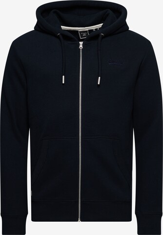 Superdry Zip-Up Hoodie in Blue: front