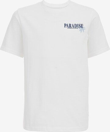 T-Shirt WE Fashion en blanc : devant