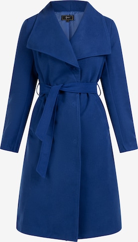 faina Between-Seasons Coat in Blue: front