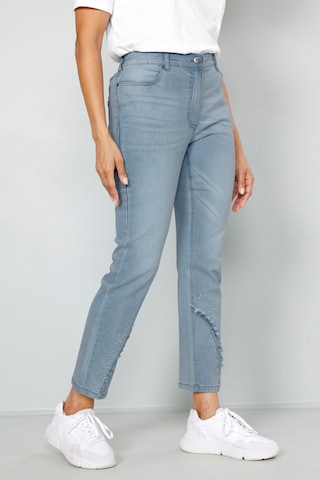 MIAMODA Slimfit Jeans in Blauw: voorkant