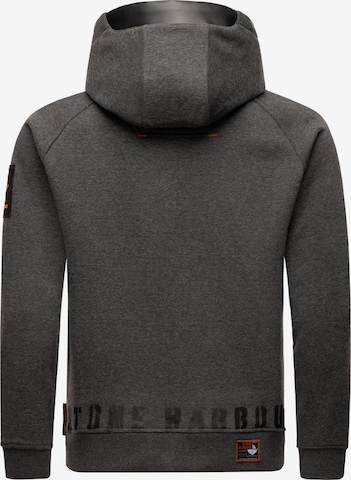 STONE HARBOUR Zip-Up Hoodie 'Finn Luca' in Grey