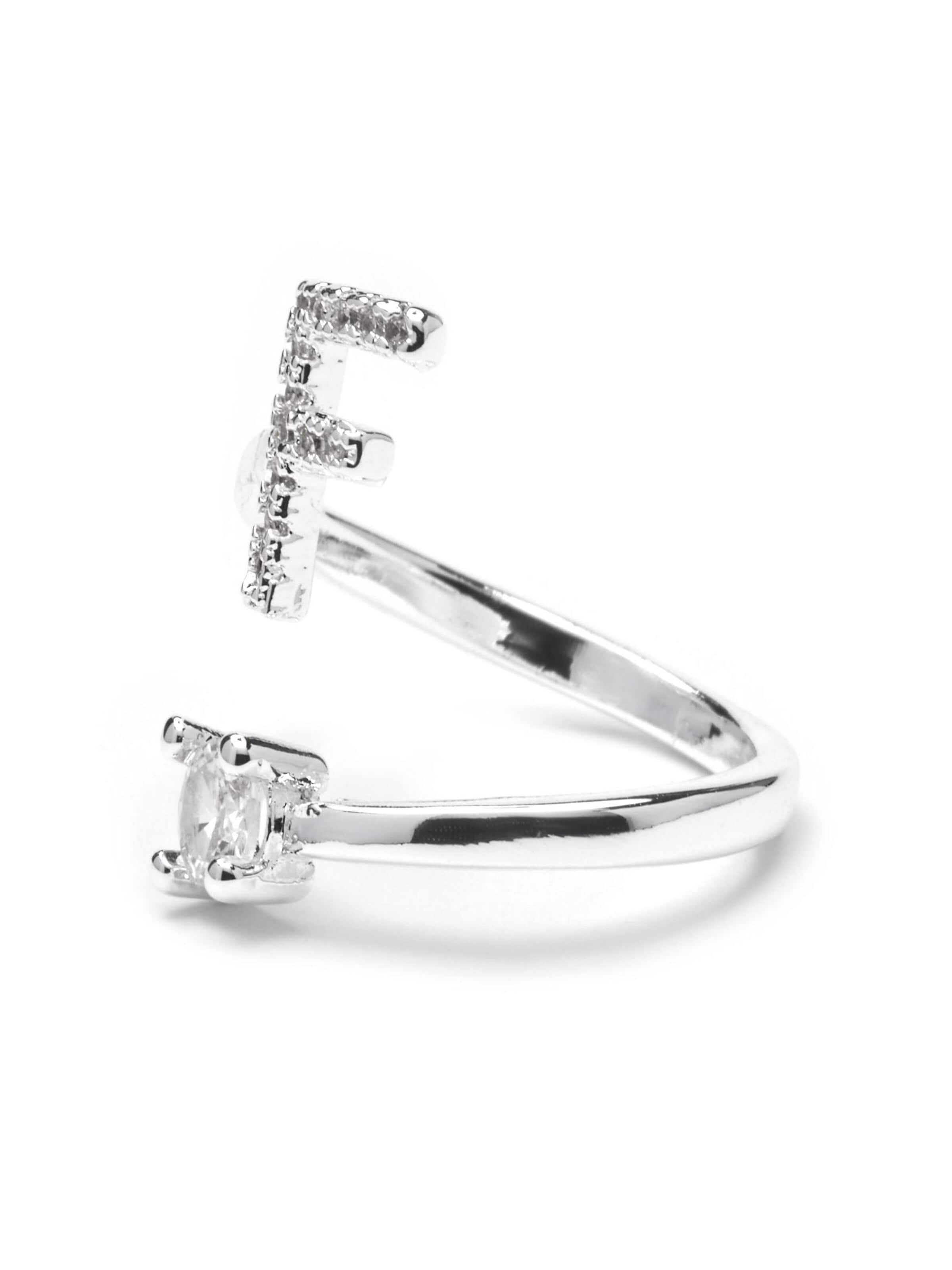 Anello 'Alphabet F' di Luxenter in argento