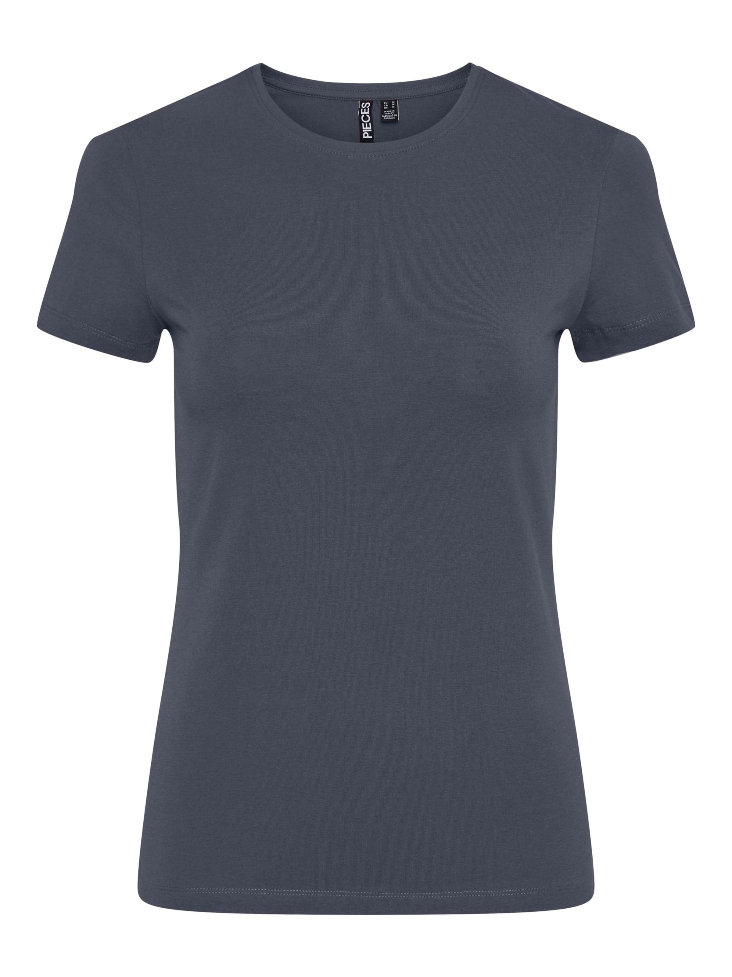 pilka PIECES Marškinėliai &#x27;Ria&#x27;: priekis