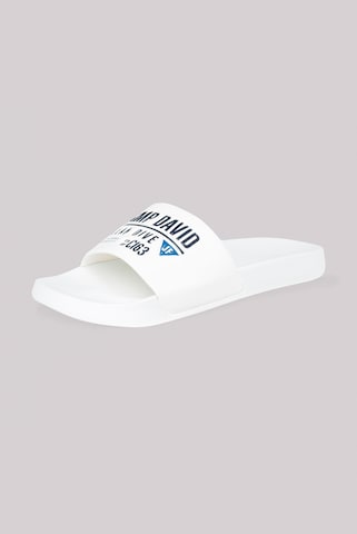 CAMP DAVID Mules in White: front