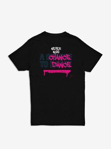 ABOUT YOU DROP T-Shirt 'Chance to dance' in Schwarz: predná strana