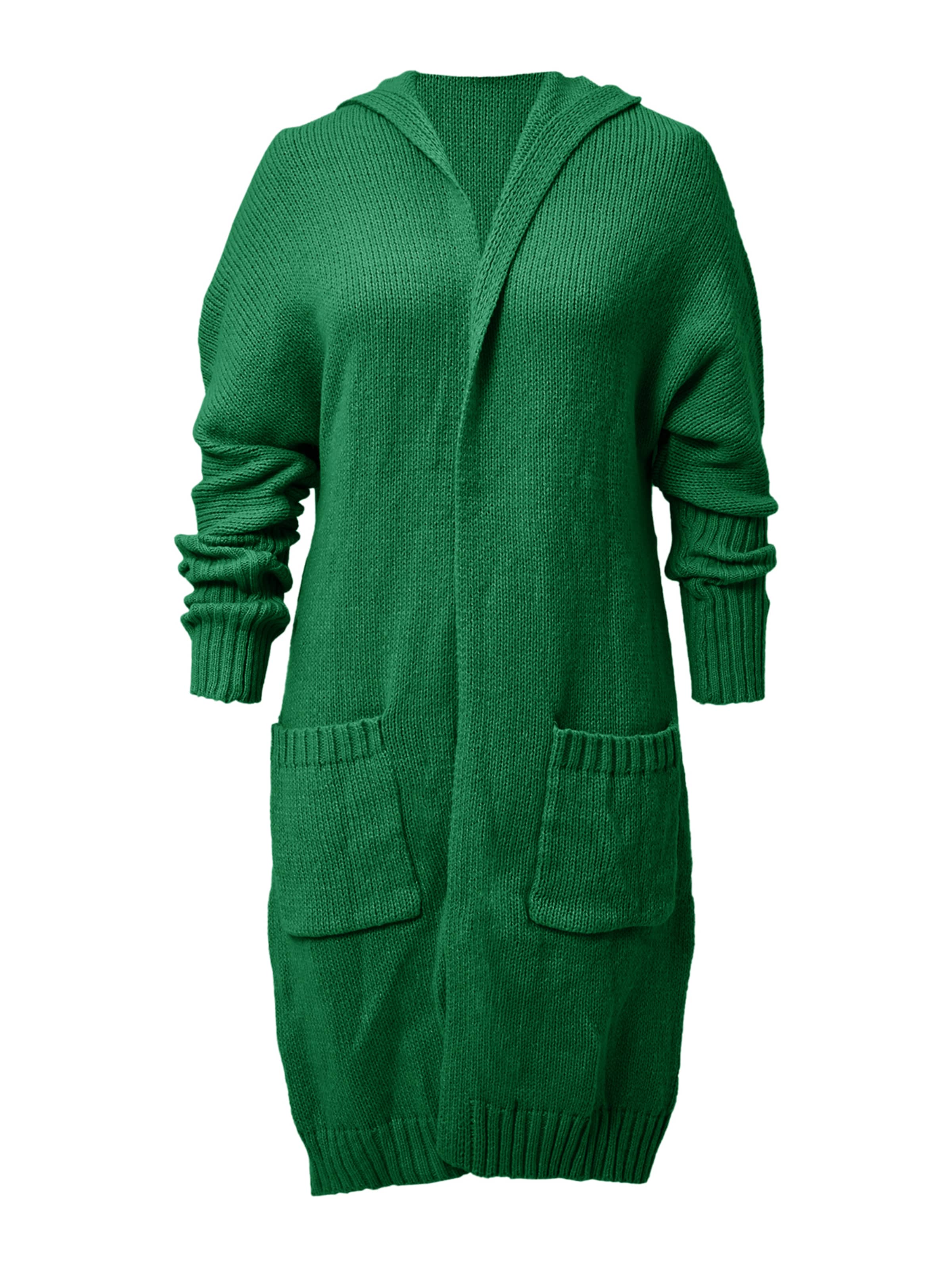 zaļš Imily Bela Adīta jaka: no priekšpuses