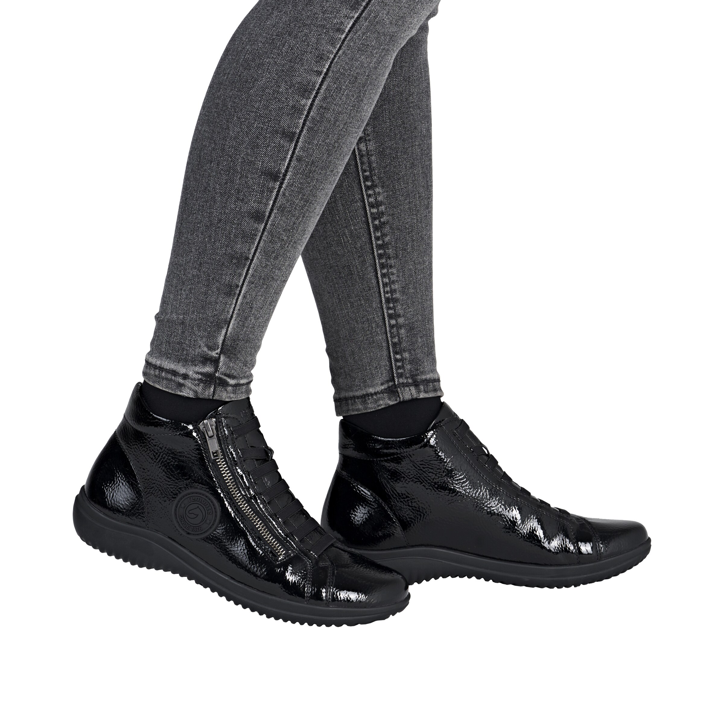 Bottines à lacets REMONTE en noir
