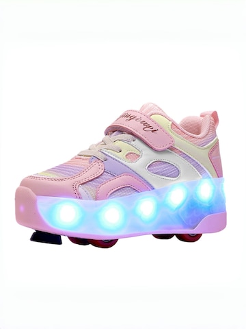 HUSKSWARE Inline and Roller Skates in Pink: front