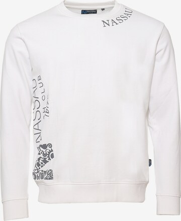 NASSAU Beach Club Sweatshirt 'NB231043' in Weiß: predná strana