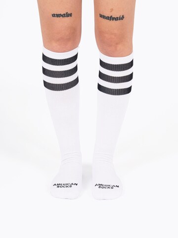 Chaussettes montantes 'Old School' American Socks en blanc