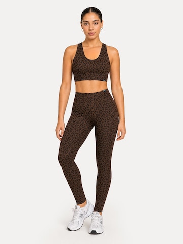 Skinny Leggings ' Velvara ' Smilodox en marron
