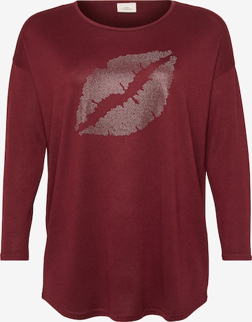 ONLY Carmakoma - Camiseta 'CARMALBA' en rojo: frente