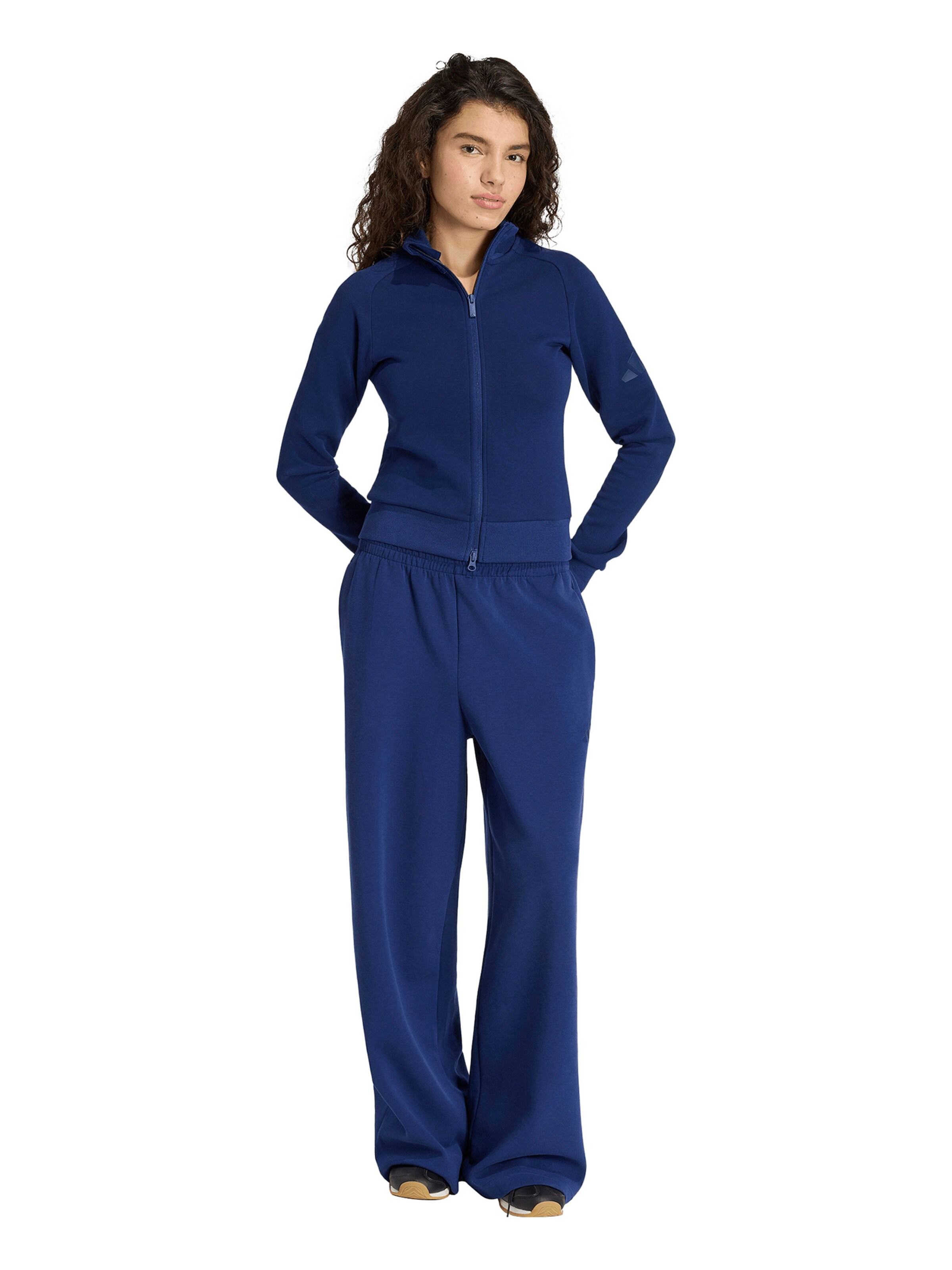 ADIDAS SPORTSWEAR Sportsweatjacke 'Soft Lux' in Blau