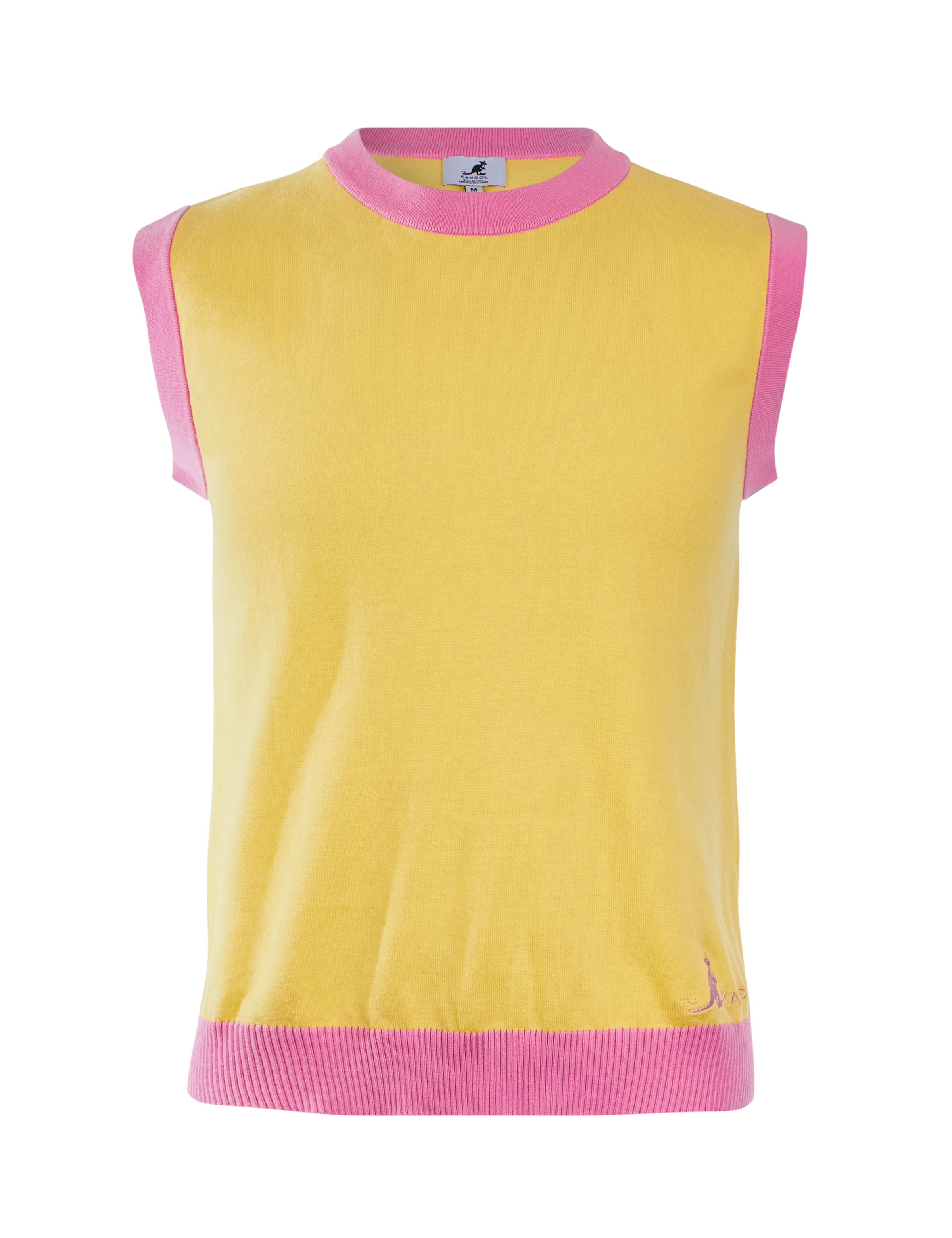KANGOL Strickweste 'Spenser' in Gelb: Vorderseite