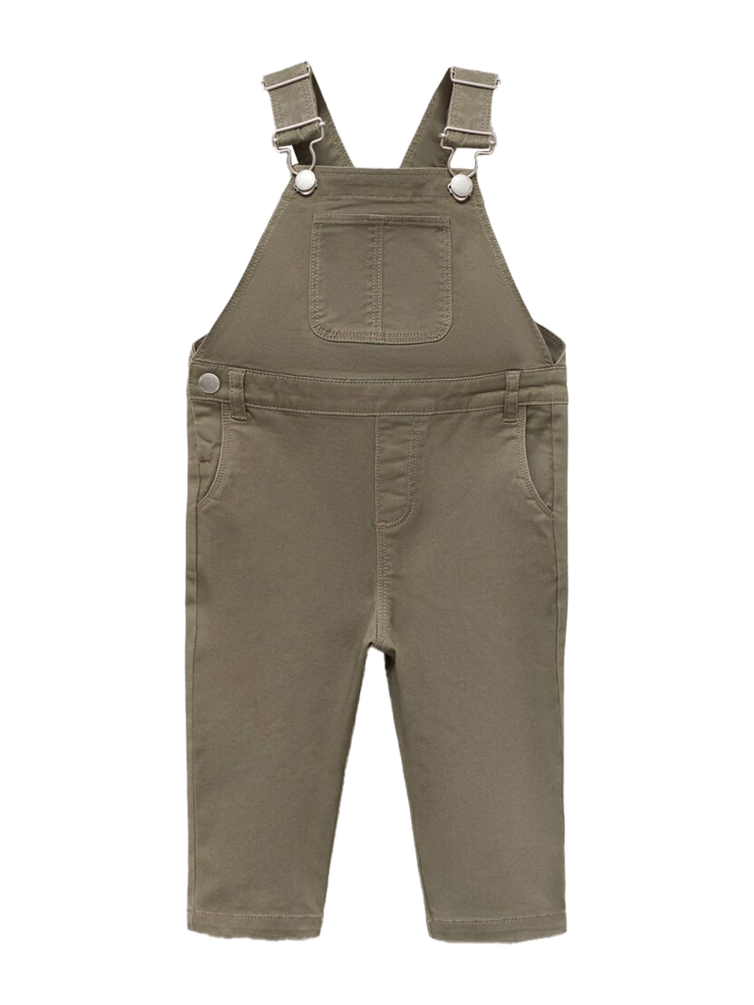 MANGO KIDS Regular Hängselbyxa 'DELOS' i grön: framsida