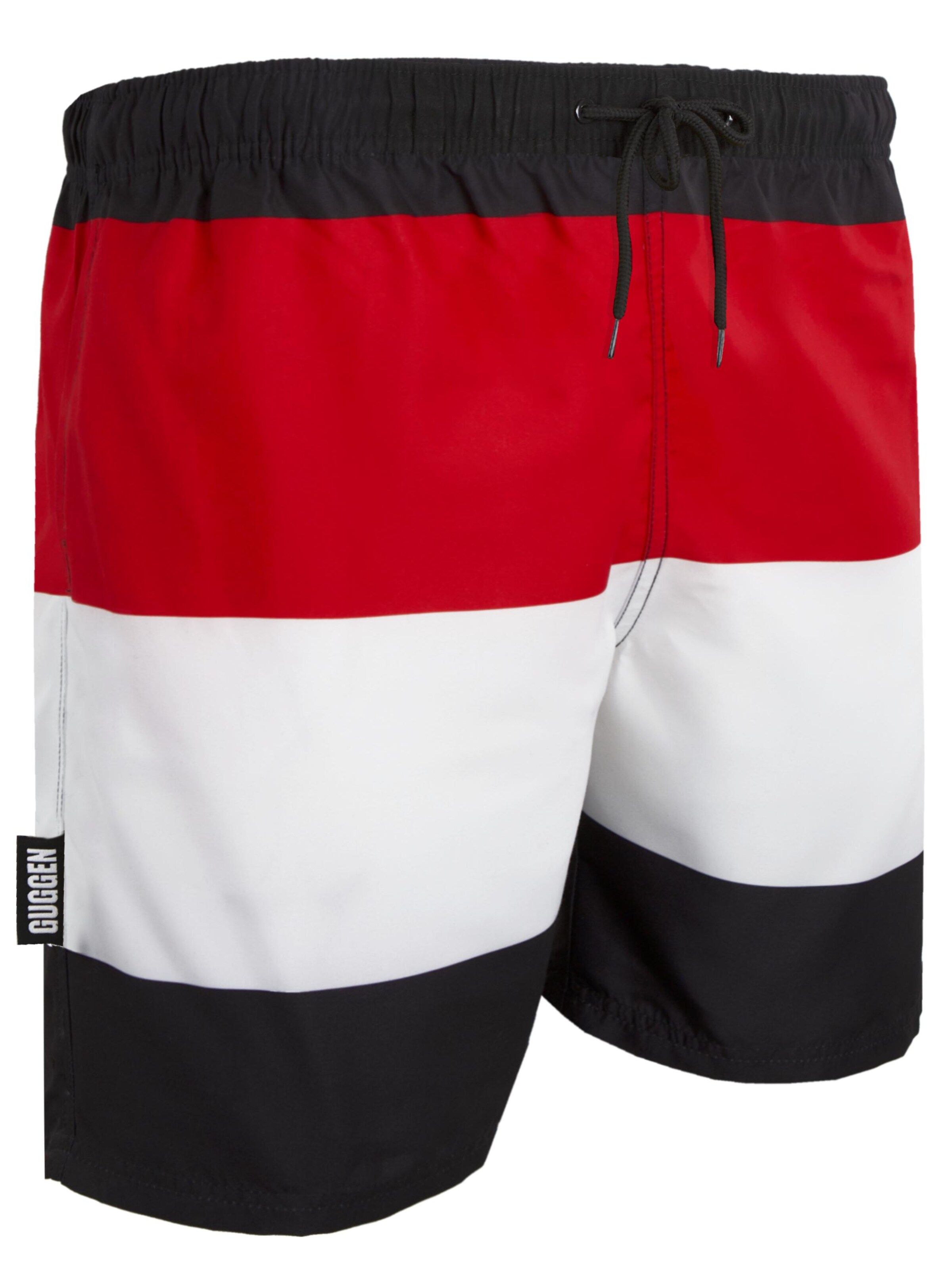 Guggen Mountain Badeshorts 'Boardshorts YSB597'‌ in Schwarz: Vorderseite