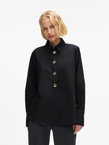 Camicia da donna di Karl Lagerfeld in nero: frontale