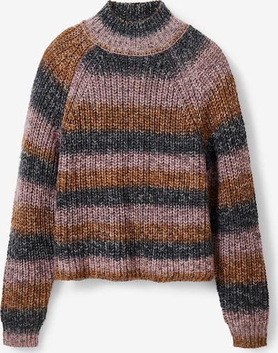 Desigual Sweater in Caramel / Dusky pink / mottled black, Item view