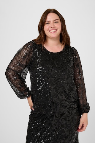 KAFFE CURVE Blouse 'KCMinna' in Black: front