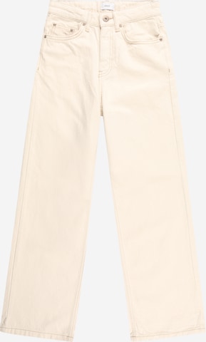 GRUNT Wide leg Jeans in Beige: front