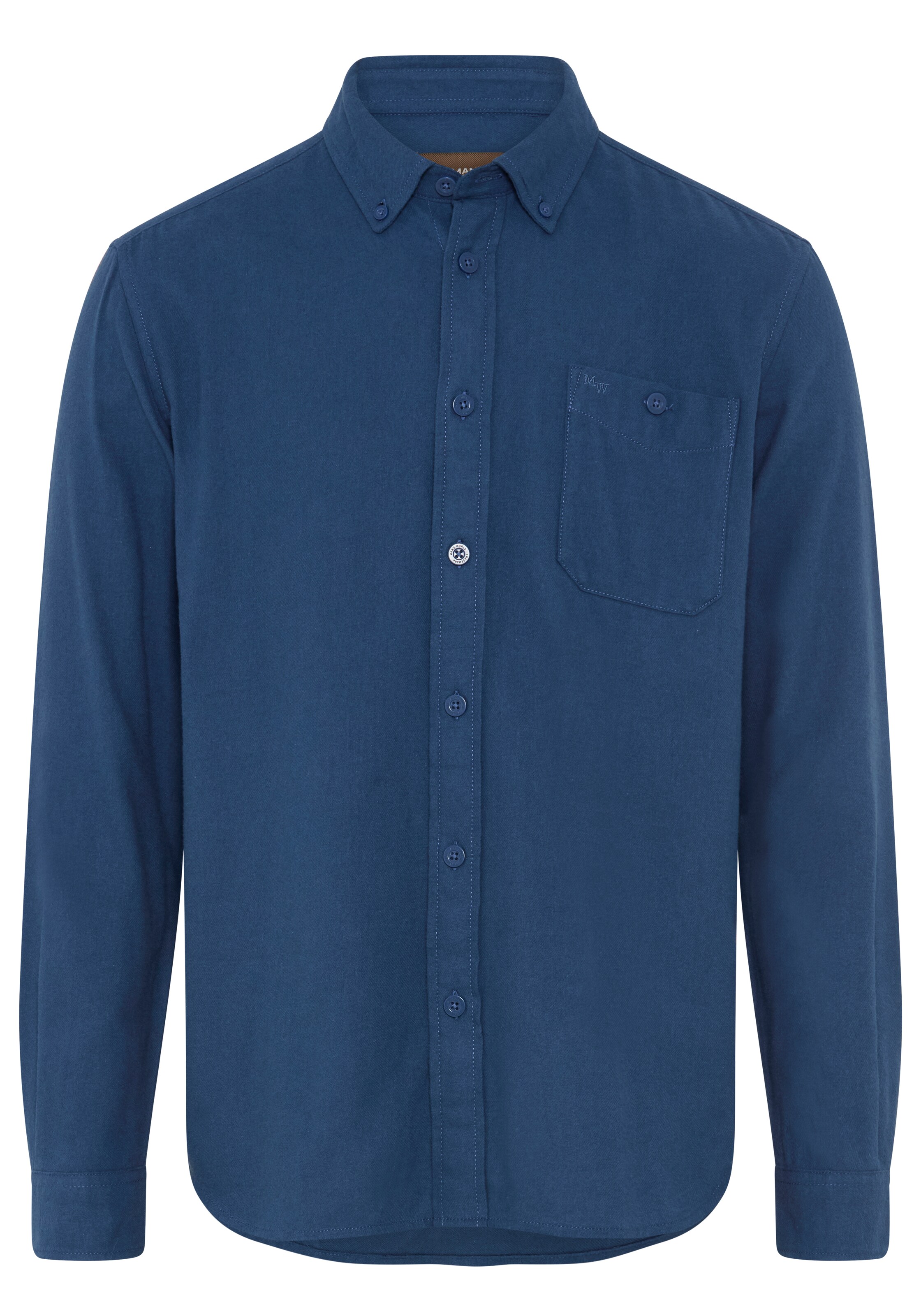 Man's World Button Up Shirt in Blue: front