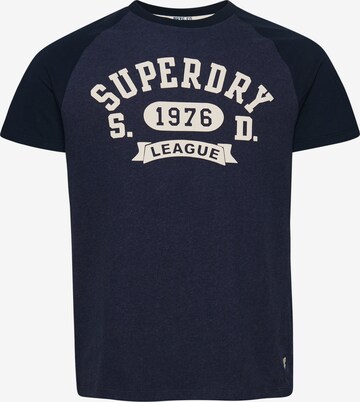 T-Shirt 'Vintage Athletic' Superdry en bleu : devant