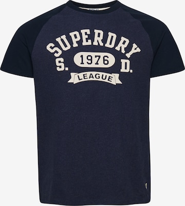 Superdry Shirt 'Vintage Athletic' in Blauw: voorkant