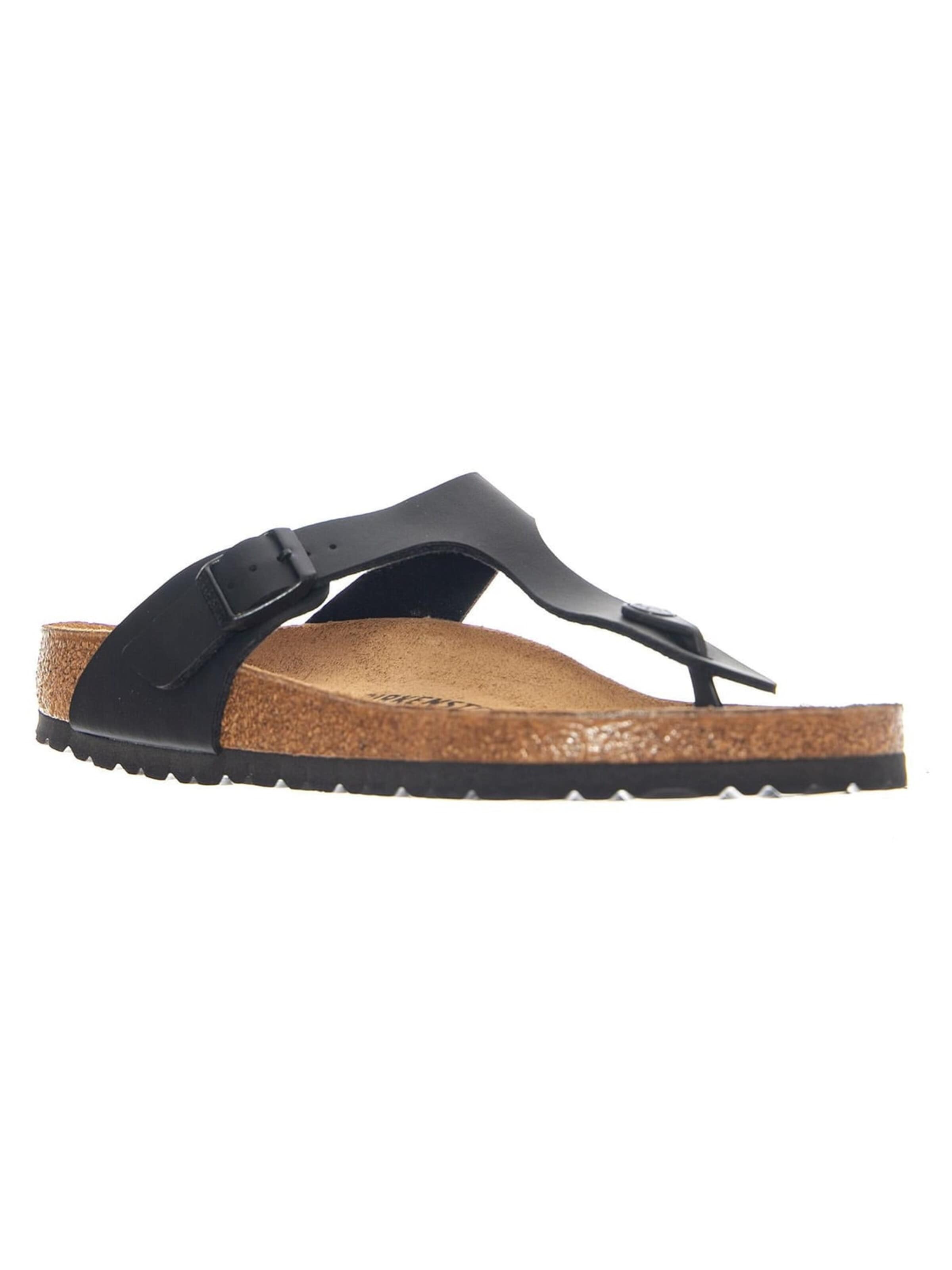 Sandalo 'Gizeh Birko Flor Regular Fit Black' di BIRKENSTOCK in nero