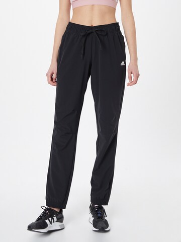 ADIDAS SPORTSWEAR - Tapered Pantalón deportivo 'Made4' en negro: frente