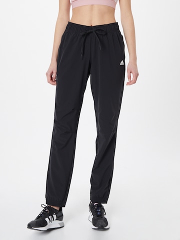 ADIDAS SPORTSWEAR Tapered Sportbroek 'Made4' in Zwart: voorkant